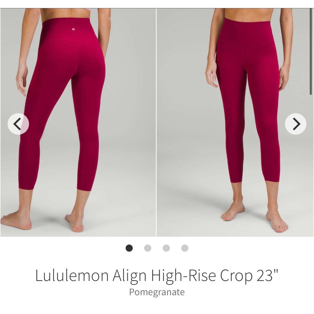 Lululemon Align High-Rise Crop 23" Pomegranate sz 14 EUC
